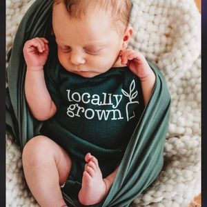 Locally grown baby outfit, Plant lovers baby, Plant baby gifts, Home grown baby